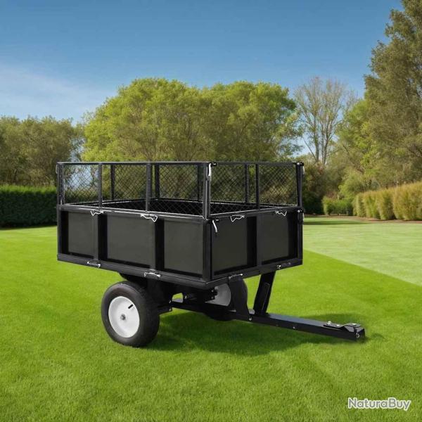 Remorque basculante pour tondeuse de pelouse Charge de 300 kg