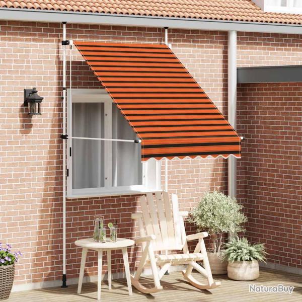 Auvent manuel r�tractable 150 cm Orange et marron
