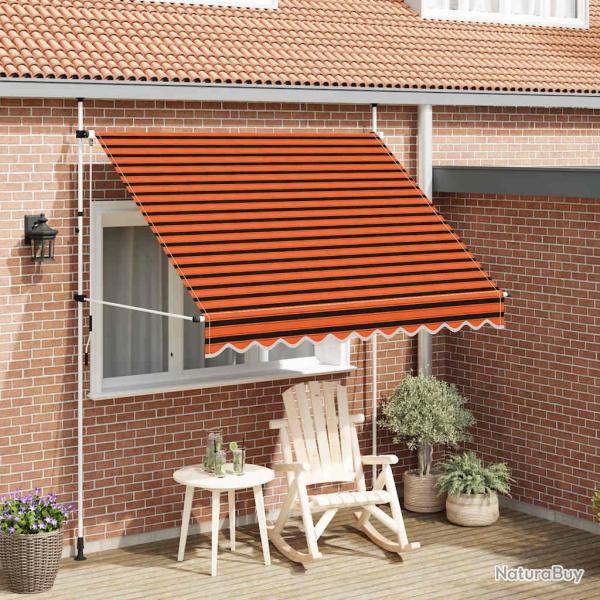 Auvent manuel r�tractable 250 cm Orange et marron
