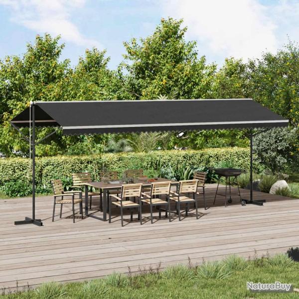 Auvent sur pied, anthracite, pour la terrasse, 600 � 300 cm