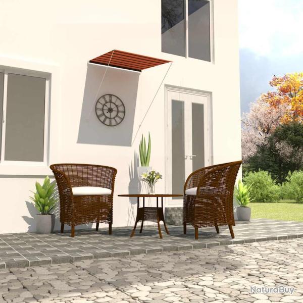 Auvent r�tractable 100x150 cm Orange et marron