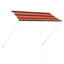 Auvent r&eacute;tractable 250x150 cm Orange et marron