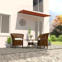 Auvent r&eacute;tractable 300x150 cm Orange et marron