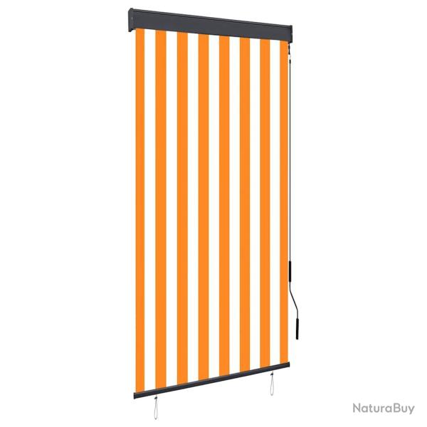 Store roulant d'ext�rieur 80x250 cm Blanc et orange