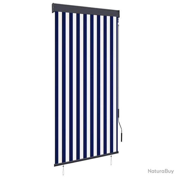 Store roulant d'ext�rieur 100x250 cm Bleu et blanc
