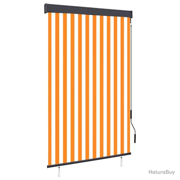 Store roulant d'ext�rieur 120x250 cm Blanc et orange
