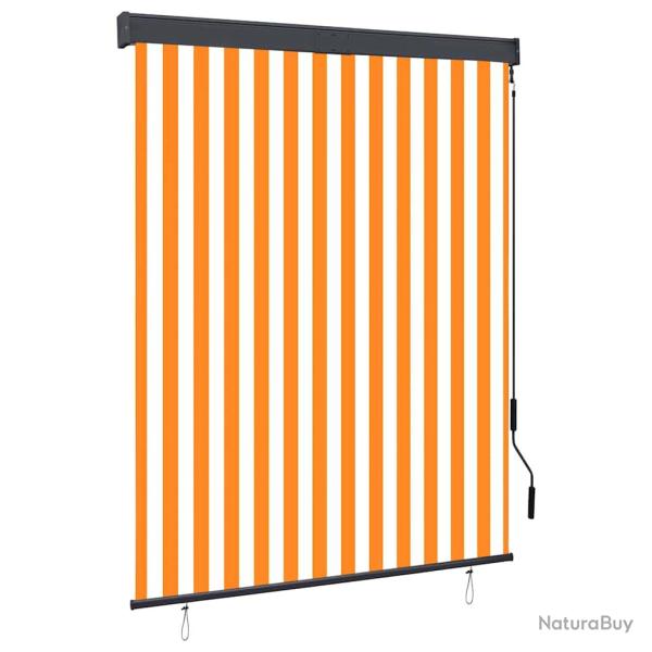 Store roulant d'ext�rieur 140x250 cm Blanc et orange