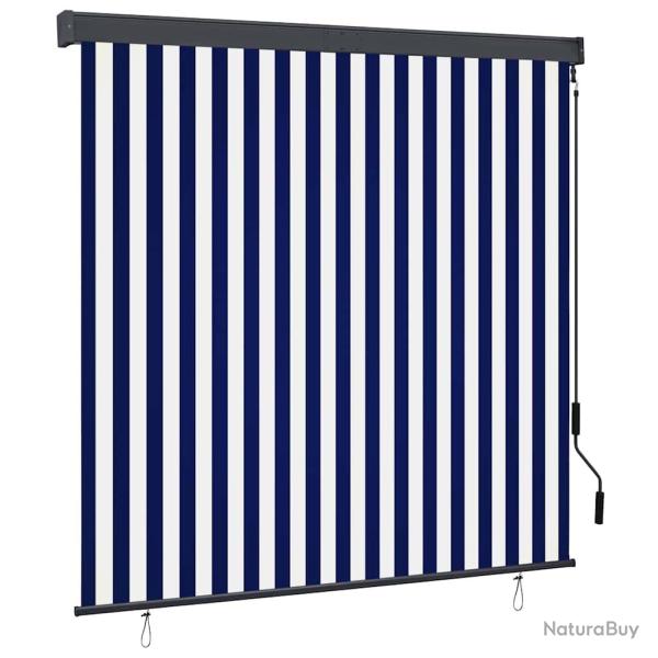 Store roulant d'ext�rieur 160x250 cm Bleu et blanc