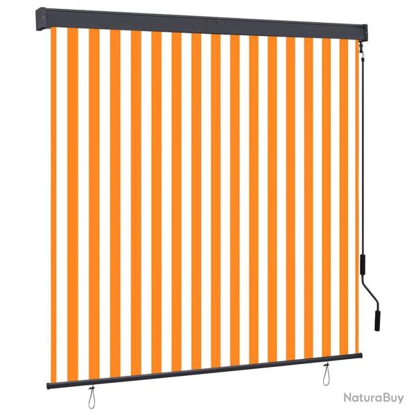 Store roulant d'ext�rieur 160x250 cm Blanc et orange