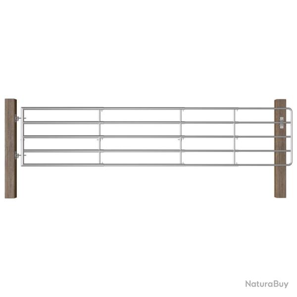 Portillon � 5 barres Acier (150-400)x90 cm Argent�