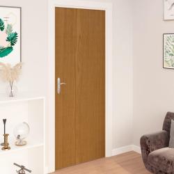 Films autoadh&eacute;sifs pour portes 2 pcs Ch&ecirc;ne clair 210x90 cm PVC