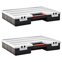 Bo&icirc;tes d'assortiment 2 pcs 460x325x80 mm plastique