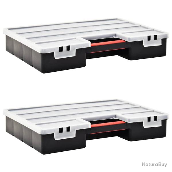 Bo�tes d'assortiment 2 pcs 460x325x80 mm plastique