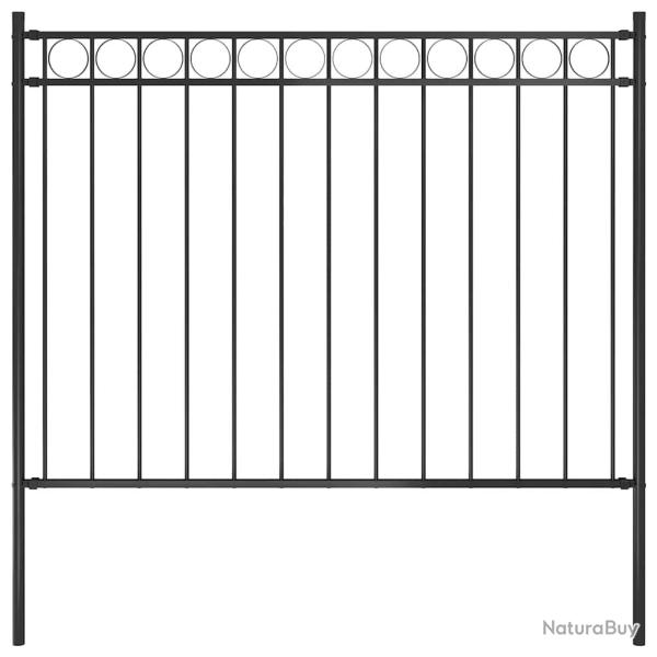 Cl�ture de  ASSEN en acier noir 1,7�x�1�m