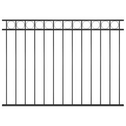 Panneau de cl&ocirc;ture ASSEN en acier noir 1,7&nbsp;x&nbsp;1,2&nbsp;m