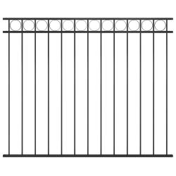 Panneau de cl&ocirc;ture ASSEN en acier noir 1,7&nbsp;x&nbsp;1,5&nbsp;m