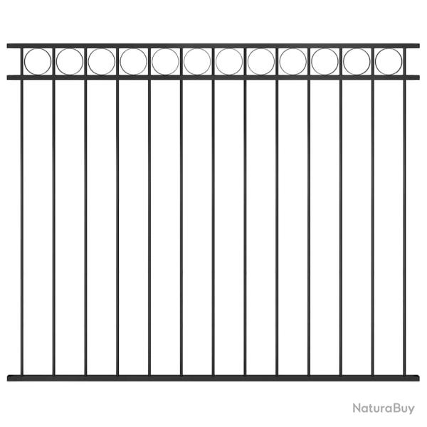 Panneau de cl�ture ASSEN en acier noir 1,7�x�1,5�m