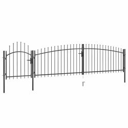Portail de  Woerden avec pointe en forme de lance 5 x 1 m noir