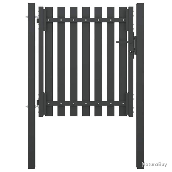 Portail de  en acier 100x75 cm anthracite