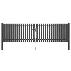 Portail de  en acier 400x75 cm anthracite