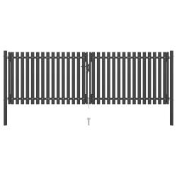 Portail de  en acier 400x100 cm anthracite