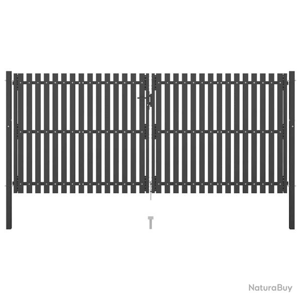 Portail de  en acier 400x150 cm anthracite