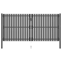 Portail de  en acier 400 x 175 cm anthracite