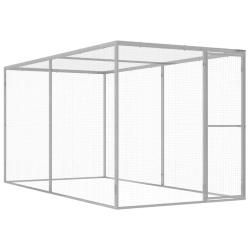 Cage pour chat 3x1,5x1,5 m Acier galvanis&eacute;