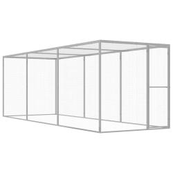 Cage pour chat 4,5x1,5x1,5 m Acier galvanis&eacute;