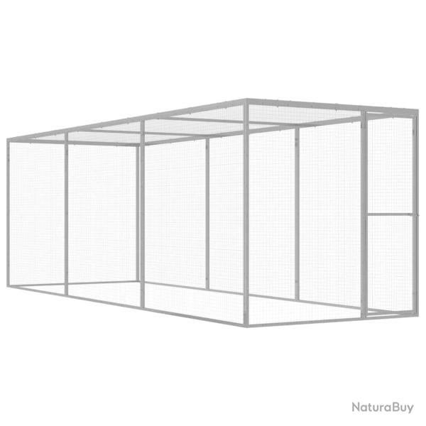 Cage pour chat 4,5x1,5x1,5 m Acier galvanis�