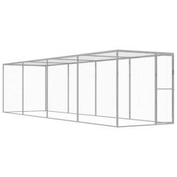 Cage pour chat 6x1,5x1,5 m Acier galvanis&eacute;