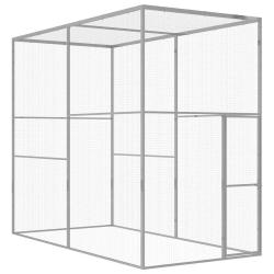 Cage pour chat 3x1,5x2,5 m Acier galvanis&eacute;