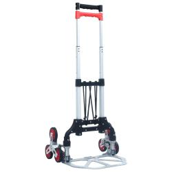 Chariot d'escalier pliable 70 kg Aluminium Argent&eacute;