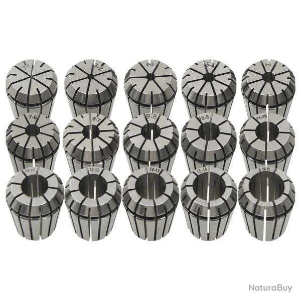 Douilles de serrage ER25 15 pcs Ensemble d'outils de tournage