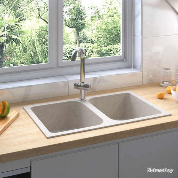 �vier de cuisine Beige 76 x 48 x 30 cm Quartz et r�sine