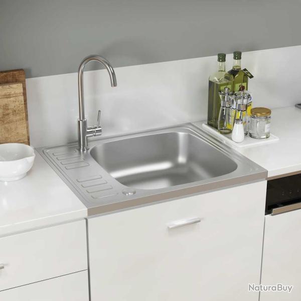 �vier de cuisine et �gouttoir argent� 600x500x155 mm inox