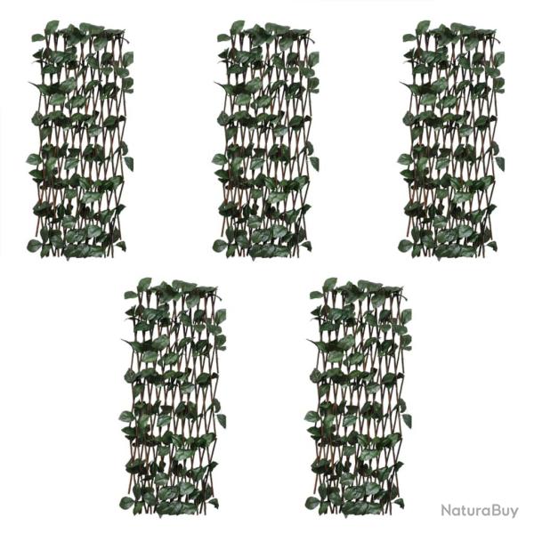Cl�tures � treillis de saule 5pcs feuille artificielle 180x30cm
