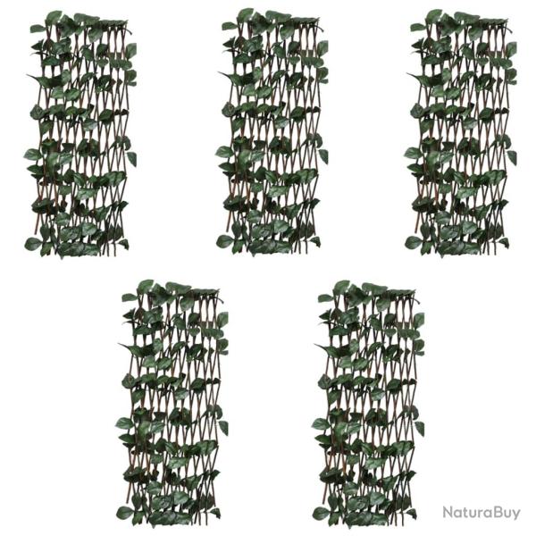 Cl�tures � treillis de saule 5pcs feuille artificielle 180x60cm