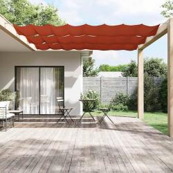Auvent vertical Terre cuite 140x800 cm Tissu oxford