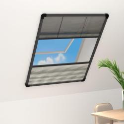 Moustiquaire pliss&eacute;e pour fen&ecirc;tre Aluminium 80x120 cm