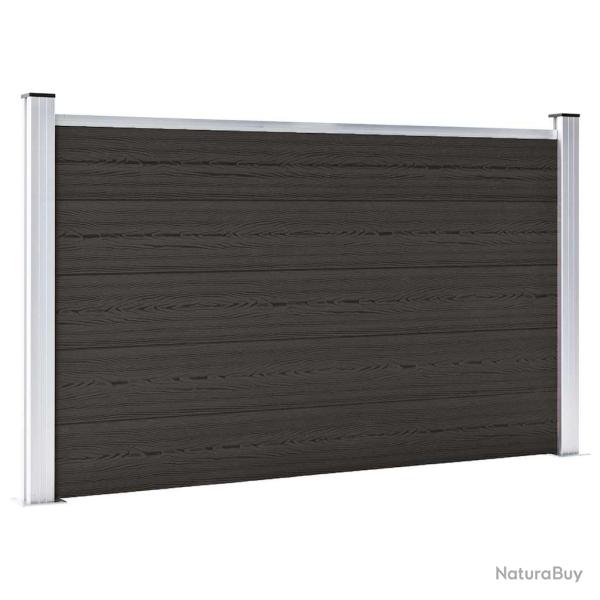 Panneau de cl�ture WPC 180x105 cm Noir
