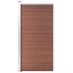 Panneau de cl&ocirc;ture WPC 95x186 cm Marron