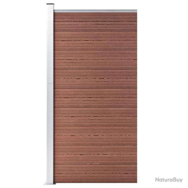 Panneau de cl�ture WPC 95x186 cm Marron