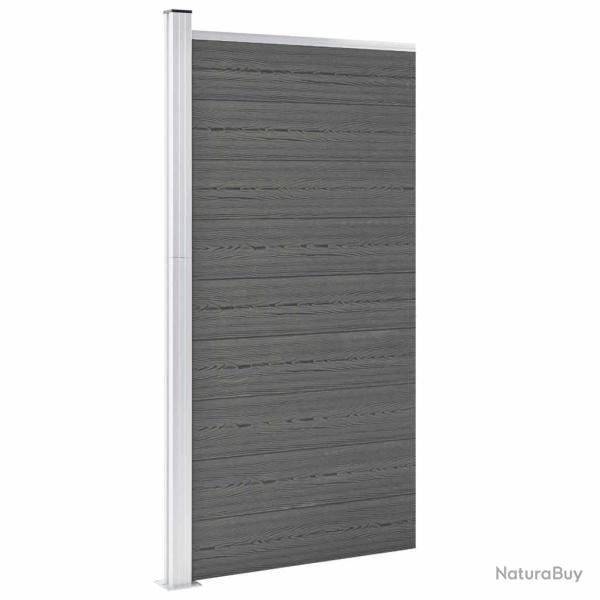 Panneau de cl�ture WPC 95x186 cm Gris