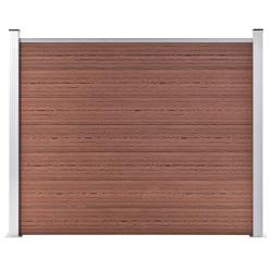 Panneau de cl&ocirc;ture WPC 180x146 cm Marron