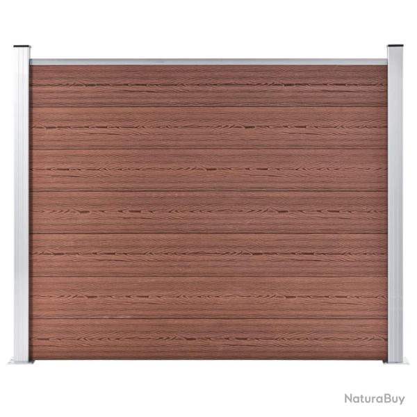 Panneau de cl�ture WPC 180x146 cm Marron