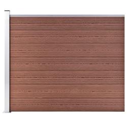 Panneau de cl&ocirc;ture WPC 175x146 cm Marron