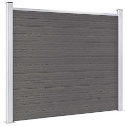 Panneau de cl&ocirc;ture WPC 180x146 cm Gris