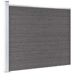 Panneau de cl&ocirc;ture WPC 175x146 cm Gris