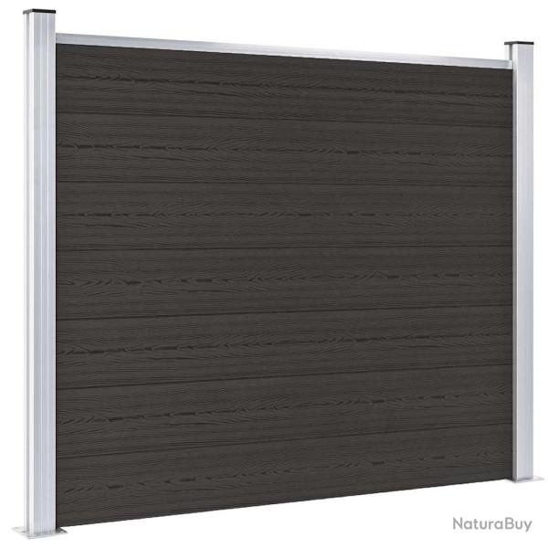 Panneau de cl�ture WPC 180x146 cm Noir